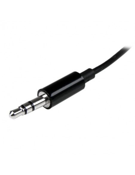 StarTech.com Addatore cavo splitter mini jack per auricolari slim nero - 3,5 mm maschio a 2 x 3,5 mm femmina