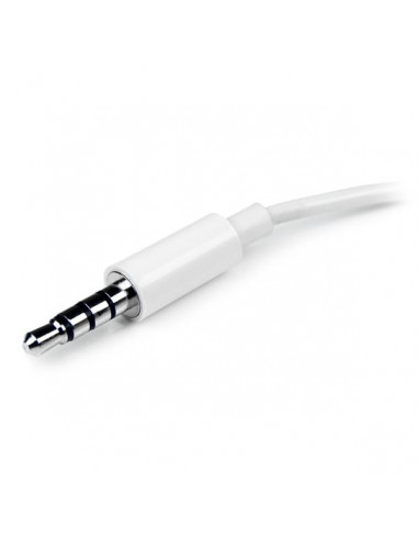 StarTech.com Adattatore auricolare / cuffie da 4 posizioni da 3,5 mm a 2 da 3 posizioni da 3,5 mm M/F - bianco