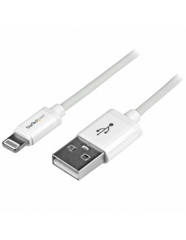 StarTech.com Cavo Connettore Lightning 8-pin Apple a USB di tipo Slim per iPhone / iPod / iPad da 1m - Bianco