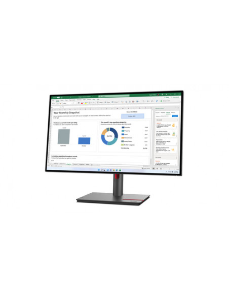 Lenovo ThinkVision P27h-30 Monitor PC 68,6 cm (27") 2560 x 1440 Pixel Quad HD LCD Nero