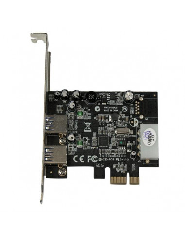 StarTech.com Adattatore scheda SuperSpeed USB 3.0 con 2 porte PCI Express (PCIe) con UASP - Alimentazione LP4
