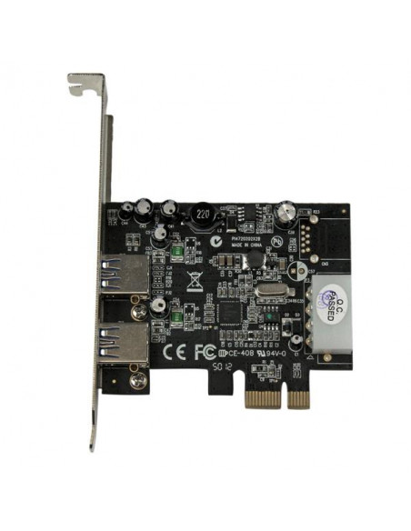 StarTech.com Adattatore scheda SuperSpeed USB 3.0 con 2 porte PCI Express (PCIe) con UASP - Alimentazione LP4