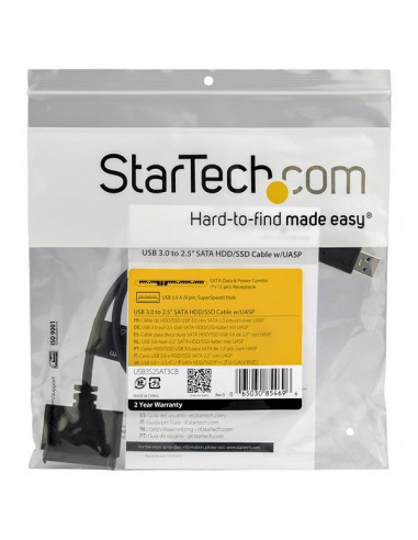 StarTech.com Cavo Adattatore per dischi rigidi USB 3.0 a SATA III da 2.5`` con UASP - Convertitore Sata SSD/HDD