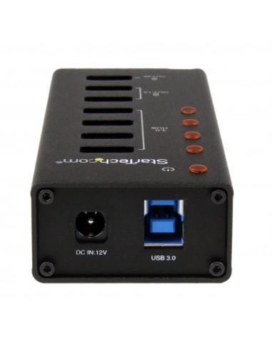 StarTech.com Hub USB 3.0 alimentato a 4 porte con 3 porte di ricarica USB dedicate (2 x 1A e 1 x 2A) - Box esterno in metallo pe