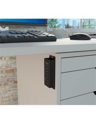 StarTech.com Hub USB 3.0 alimentato a 4 porte con 3 porte di ricarica USB dedicate (2 x 1A e 1 x 2A) - Box esterno in metallo pe