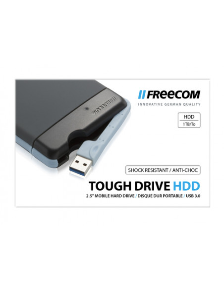 Freecom Tough Drive disco rigido esterno 1 TB 5400 Giri/min 2.5" USB 3.2 Gen 1 (3.1 Gen 1) Grigio