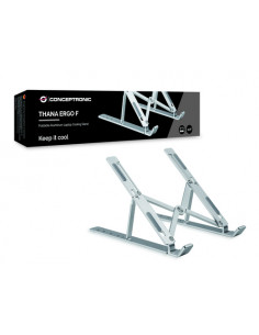 Conceptronic ERGO Foldable Aluminum Laptop Supporto per computer portatile Alluminio 39,6 cm (15.6") 2