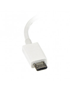 StarTech.com Cavo Adattatore micro USB a USB femmina OTG da viaggio 12cm M/F - Bianco