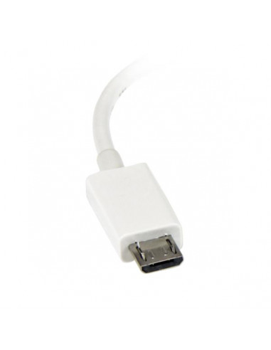 StarTech.com Cavo Adattatore micro USB a USB femmina OTG da viaggio 12cm M/F - Bianco