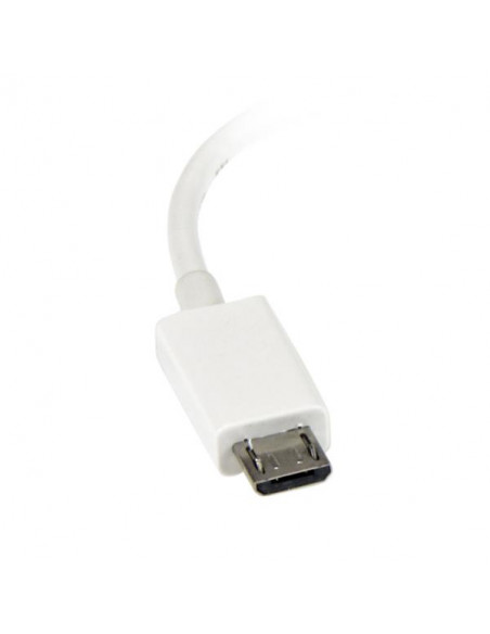 StarTech.com Cavo Adattatore micro USB a USB femmina OTG da viaggio 12cm M/F - Bianco