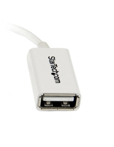 StarTech.com Cavo Adattatore micro USB a USB femmina OTG da viaggio 12cm M/F - Bianco