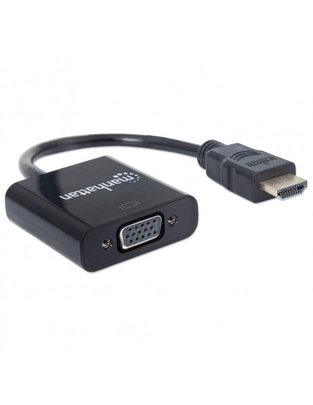 Manhattan 151436 cavo e adattatore video 0,3 m HDMI tipo A (Standard) VGA (D-Sub) Nero