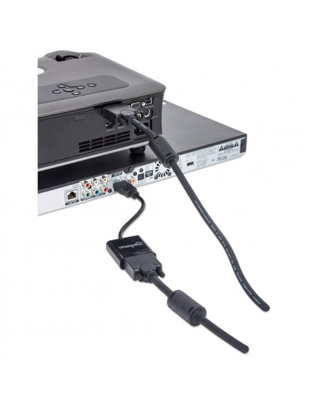 Manhattan 151436 cavo e adattatore video 0,3 m HDMI tipo A (Standard) VGA (D-Sub) Nero