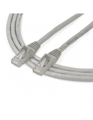 StarTech.com Cavo di rete Cat 6 - Cavo Patch Ethernet Gigabit grigio antigroviglio da 2m