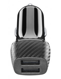 Cellularline USB Car Charger Dual - Universal Caricabatterie da auto con doppia porta USB 10W 2