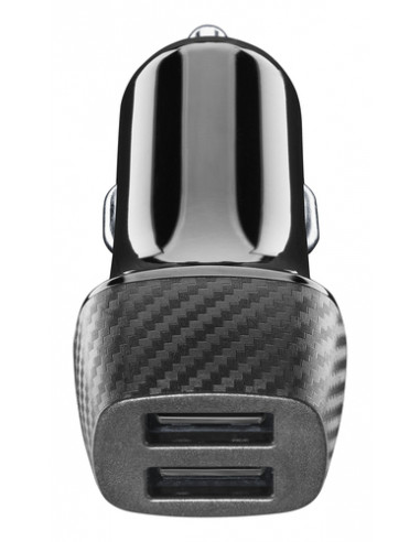 Cellularline USB Car Charger Dual - Universal Caricabatterie da auto con doppia porta USB 10W