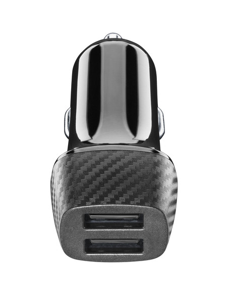 Cellularline USB Car Charger Dual - Universal Caricabatterie da auto con doppia porta USB 10W