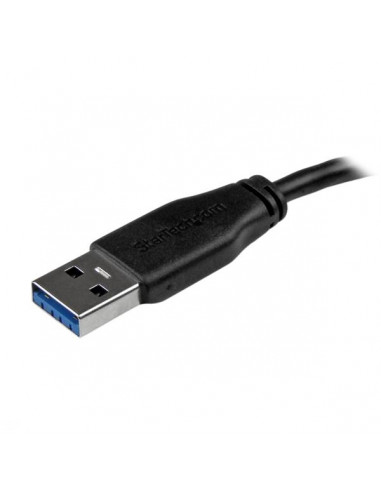 StarTech.com Cavo USB 3.0 Tipo A a Micro B slim - Connettore USB3.0 A a Micro B slim SuperSpeed M/M - 15cm