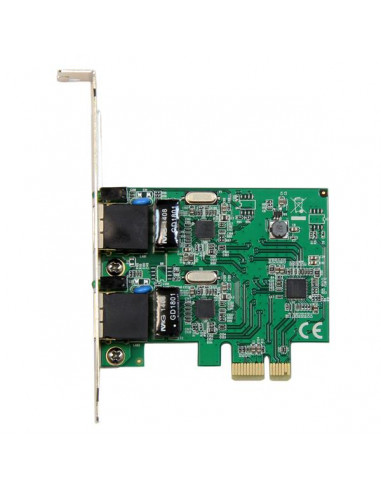 StarTech.com Adattatore Scheda di Rete Ethernet Gigabit PCI express PCIe NIC a 2 porte RJ45 da 1 Gbps