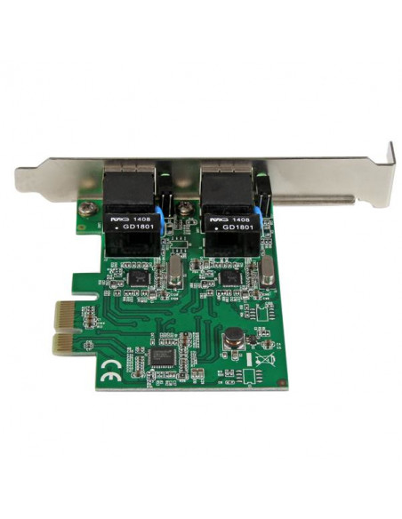 StarTech.com Adattatore Scheda di Rete Ethernet Gigabit PCI express PCIe NIC a 2 porte RJ45 da 1 Gbps