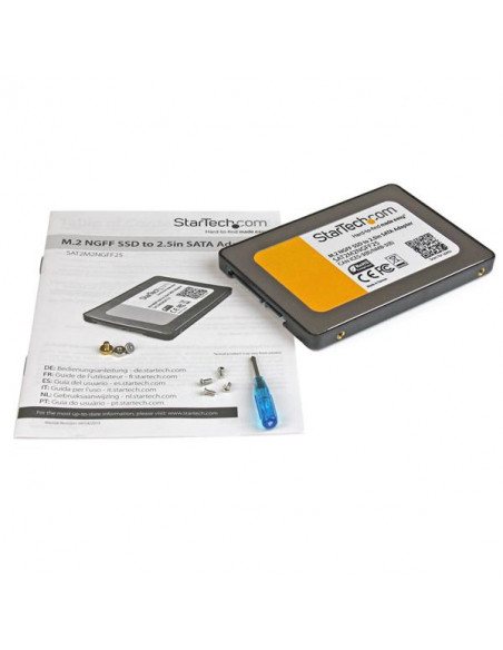 StarTech.com Adattatore SSD M.2 a 2,5" SATA III - Convertitore NGFF Disco rigido a stato solido SSD con custodia protettiva