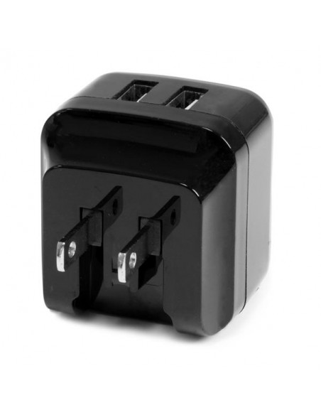 StarTech.com Caricabatterie da Muro a doppia porta x2 USB ad alta potenza ( 17W / 3.4 Amp ) con prese da viaggio (Internazionale
