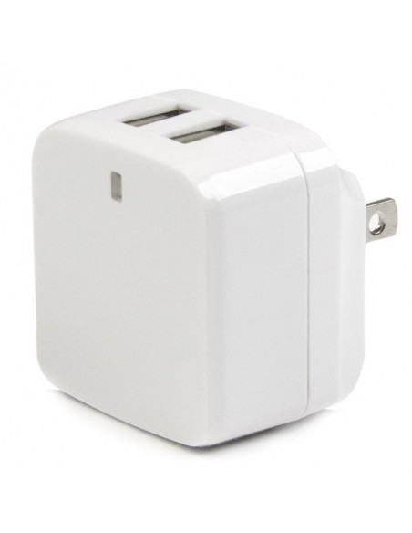 StarTech.com Caricabatterie da Muro a doppia porta x2 USB ad alta potenza ( 17W / 3.4 Amp ) con prese da viaggio (Internazionale