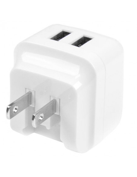 StarTech.com Caricabatterie da Muro a doppia porta x2 USB ad alta potenza ( 17W / 3.4 Amp ) con prese da viaggio (Internazionale
