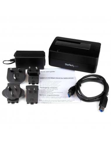 StarTech.com Docking Station per Hard Disk a Singolo Slot - Dock USB 3.1 (10 Gbps) per Hard Drive HDD/SSD - Dock Station per Dis