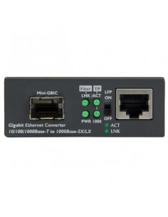StarTech.com Convertitore multimediale Gigabit Ethernet a Fibra con slot SFP aperto 10/100/1000 2