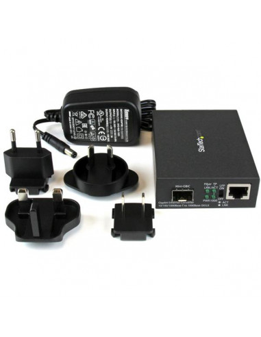 StarTech.com Convertitore multimediale Gigabit Ethernet a Fibra con slot SFP aperto 10/100/1000