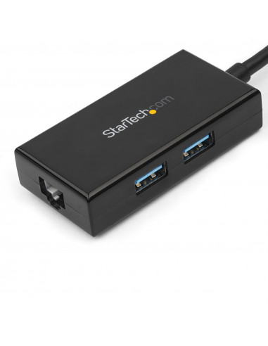 StarTech.com Adattatore USB 3.0 a Ethernet Gigabit con Hub USB a 2 porte incorporato