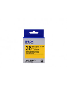 Epson Nastro fondo Pastello Giallo per testo Nero 36/9 LK-7YBP