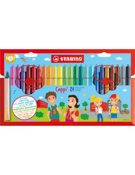 STABILO Cappi marcatore Medio Multicolore 24 pz