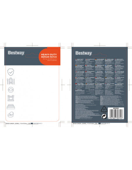 Bestway 62068 kit di riparazione per gonfiabili