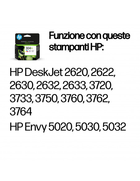 HP Cartuccia inchiostro originale tricromia 304XL