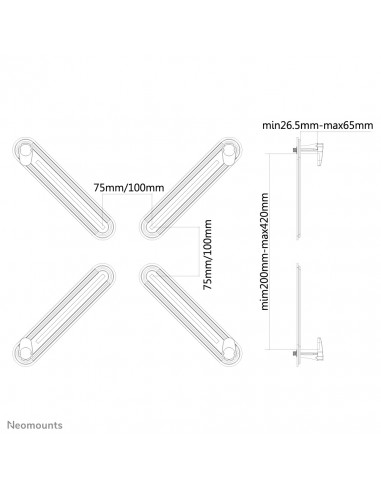Neomounts FPMA-VESANON Adattatore VESA 10-27"