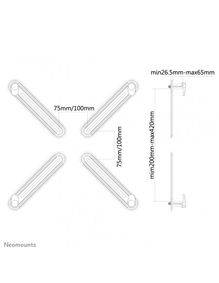Neomounts FPMA-VESANON Adattatore VESA 10-27"