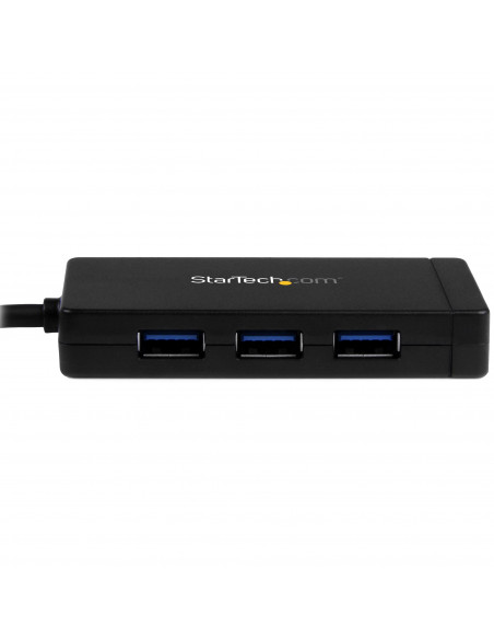StarTech.com Hub USB 3.0 (5Gbps) a 3 porte con USB-C e Ethernet Gigabit - Include Adattatore di Alimentazione