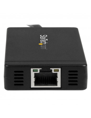 StarTech.com Hub USB 3.0 (5Gbps) a 3 porte con USB-C e Ethernet Gigabit - Include Adattatore di Alimentazione