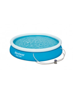 Bestway Fast Set Piscina Autoportante Rotonda mis. 366xh76 cm - colore azzurro - con pompa a filtro