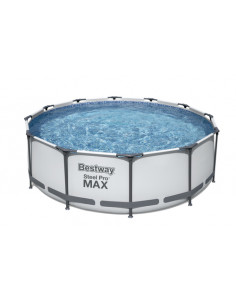 Bestway Steel Pro 56420 piscina fuori terra Piscina con bordi Piscina rotonda 10250 L Grigio, Bianco 2