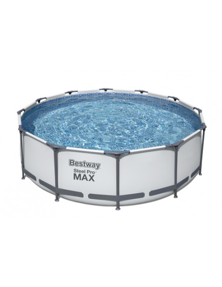 Bestway Steel Pro 56420 piscina fuori terra Piscina con bordi Piscina rotonda 10250 L Grigio, Bianco