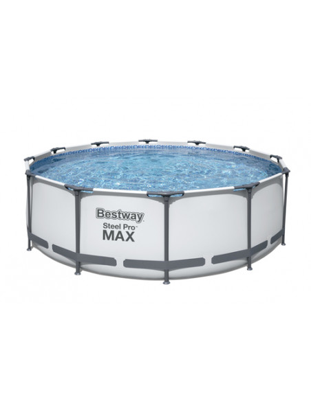 Bestway Steel Pro 56420 piscina fuori terra Piscina con bordi Piscina rotonda 10250 L Grigio, Bianco