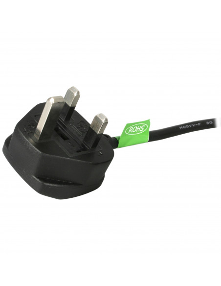 StarTech.com Cavo di alimentazione per PC da BS 1363 a C13 1m, Cavo di alimentazione AC del Regno Unito 18AWG, 10A 250V, cavo di