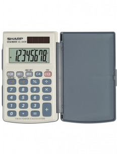 Sharp EL-243E calcolatrice Tasca Calcolatrice di base Grigio, Bianco