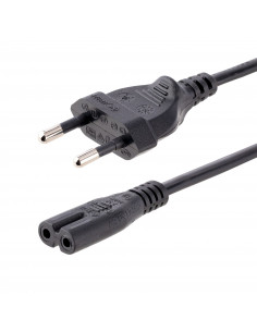 StarTech.com Cavo di Alimentazione CA da 2m, Spina EuroPlug a C7, 2.5A-250V, 18AWG, Cavo Elettrico di Ricambio con spina italian