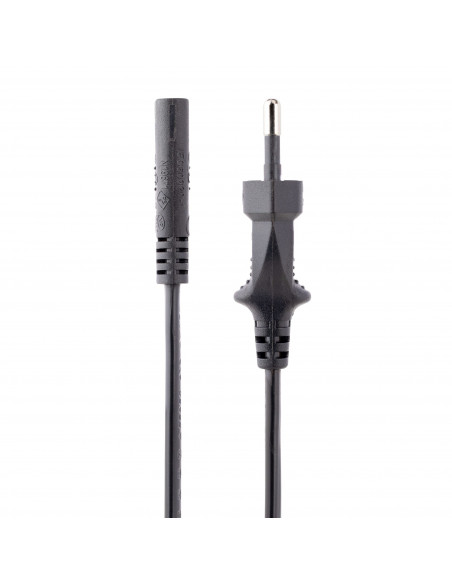 StarTech.com Cavo di Alimentazione CA da 2m, Spina EuroPlug a C7, 2.5A-250V, 18AWG, Cavo Elettrico di Ricambio con spina italian