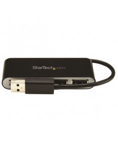 StarTech.com Hub USB 2.0 portatile a 4 porte con cavo integrato - Perno e Concentratore USB compatto - Mini Hub USB2.0 2