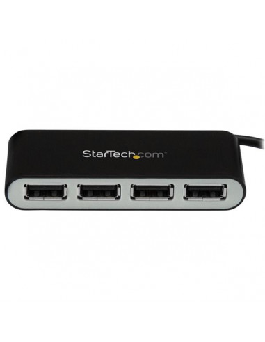 StarTech.com Hub USB 2.0 portatile a 4 porte con cavo integrato - Perno e Concentratore USB compatto - Mini Hub USB2.0